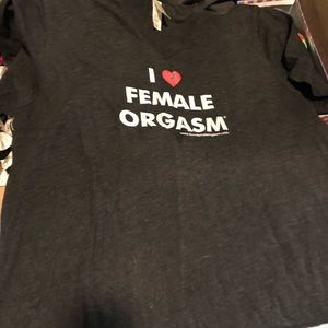 I heart female orgasm shirt size L